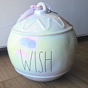 Rae Dunn WISH Large Iridescent Christmas Ornament Table Decor